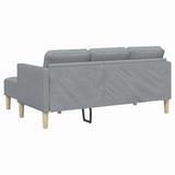 Sofa Set with Cushion Light Grey Polyester - Rear View