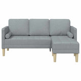 Sofa Set with Cushion Light Grey Polyester - Top-Down View