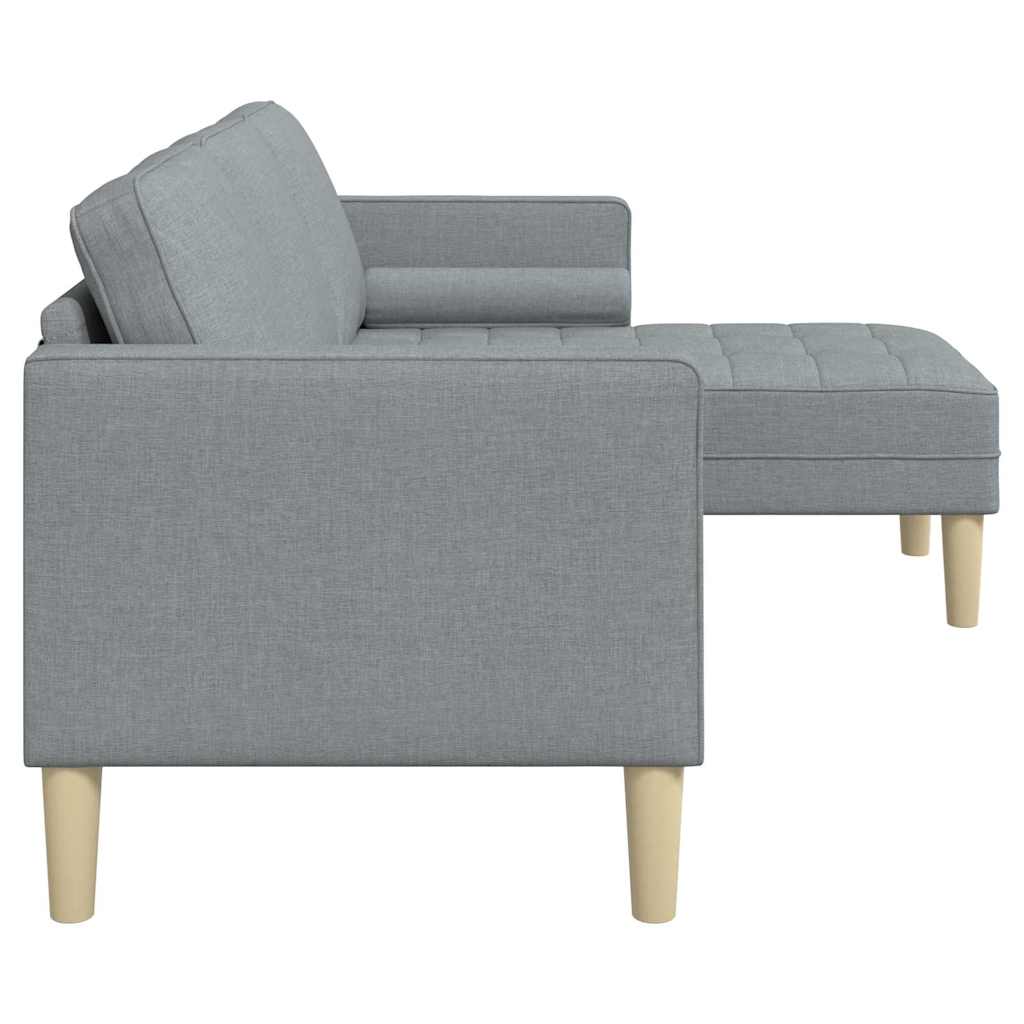 Sofa Set with Cushion Light Grey Polyester