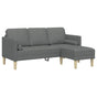 Sofa Set Dark Grey 173 x 131 x 67 cm Polyester