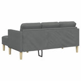Sofa Set with Cushion Dark Grey Polyester