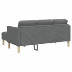 Sofa Set Dark Grey 173 x 131 x 67 cm Polyester