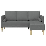 Sofa Set Dark Grey 173 x 131 x 67 cm Polyester