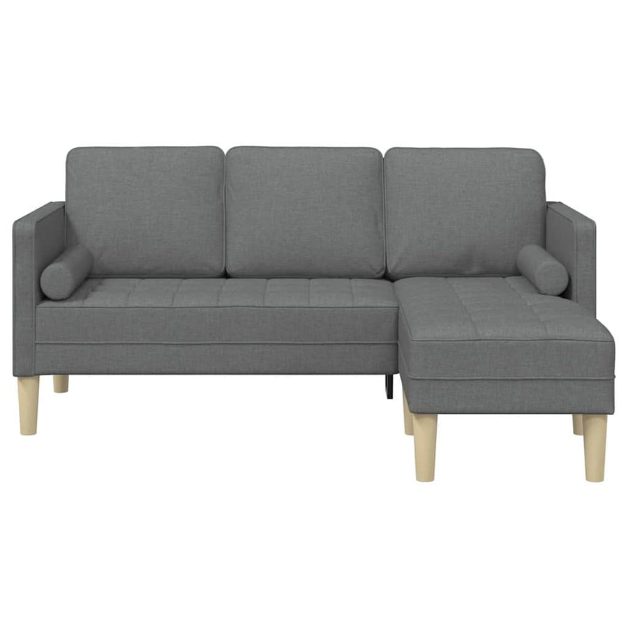 Sofa Set Dark Grey 173 x 131 x 67 cm Polyester