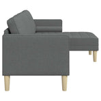 Sofa Set Dark Grey 173 x 131 x 67 cm Polyester