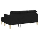Sofa Set Black 173 x 131 x 67 cm Polyester