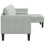 Sofa Set with Cushion Light Grey Polyester - Top-Down View