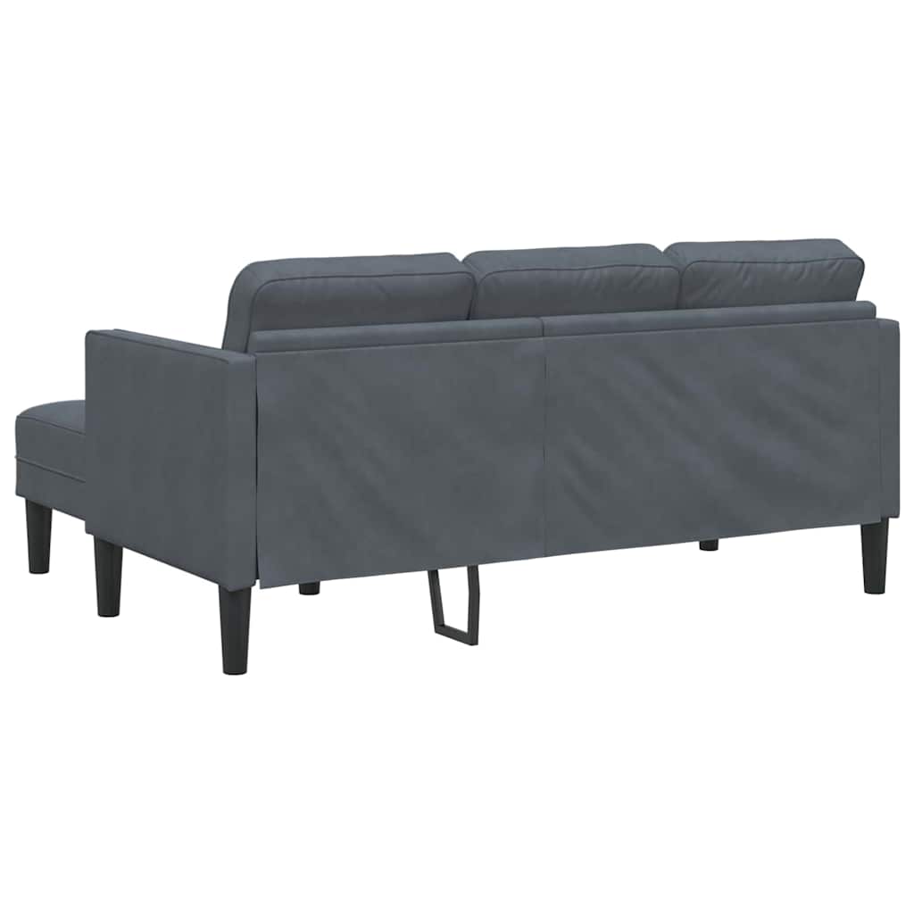 Sofa Set with Cushion Dark Grey Polyester