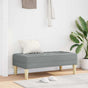 Bench with Cushion Light Grey 113 x 57 x 39 cm Fabric