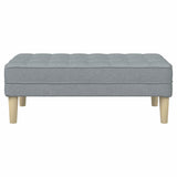 Bench with Cushion Light Grey 113 x 57 x 39 cm Fabric
