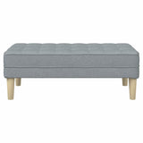 Bench Light grey 113 x 57 x 39 cm Fabric - Top-Down View