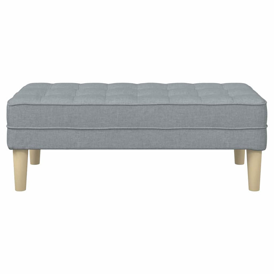 Bench with Cushion Light Grey 113 x 57 x 39 cm Fabric