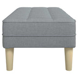 Bench with Cushion Light Grey 113 x 57 x 39 cm Fabric