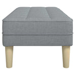 Bench with Cushion Light Grey 113 x 57 x 39 cm Fabric