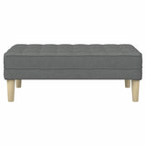 Bench with Cushion Dark Grey 113 x 57 x 39 cm Fabric