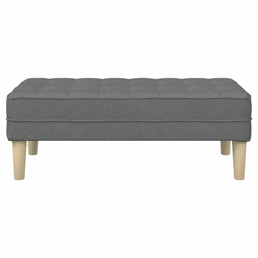 Bench with Cushion Dark Grey 113 x 57 x 39 cm Fabric