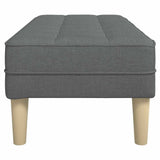 Bench with Cushion Dark Grey 113 x 57 x 39 cm Fabric