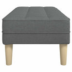 Bench with Cushion Dark Grey 113 x 57 x 39 cm Fabric