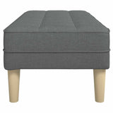 Bench Dark grey 113 x 57 x 39 cm Fabric - 45-Degree Angle