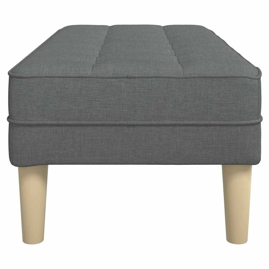 Bench with Cushion Dark Grey 113 x 57 x 39 cm Fabric