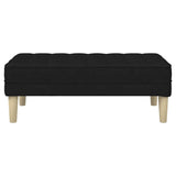 Bench with Cushion Black 113 x 57 x 39 cm Fabric