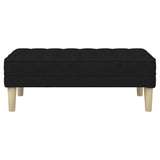 Bench Black 113 x 57 x 39 cm Fabric - Top-Down View