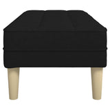 Bench with Cushion Black 113 x 57 x 39 cm Fabric