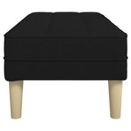 Bench with Cushion Black 113 x 57 x 39 cm Fabric