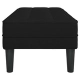 Bench Black 113 x 57 x 39 cm Fabric - 45-Degree Angle