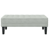 Bench Light grey 113 x 57 x 39 cm Velvet - Top-Down View