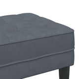 Bench Dark grey 113 x 57 x 39 cm Velvet - Close-Up Angle