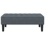 Bench with Cushion Dark Grey 113 x 57 x 39 cm Velvet