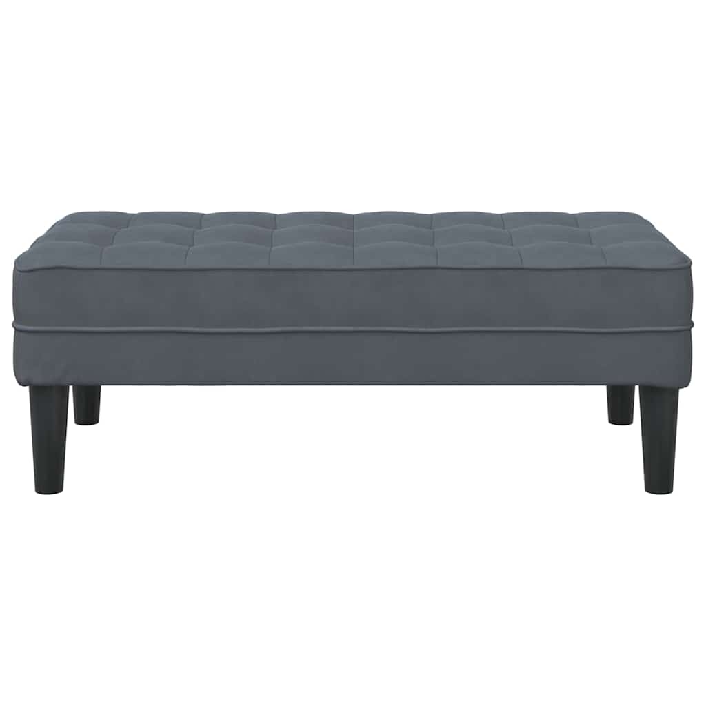 Bench Dark grey 113 x 57 x 39 cm Velvet