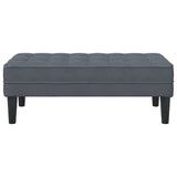Bench Dark grey 113 x 57 x 39 cm Velvet - Top-Down View