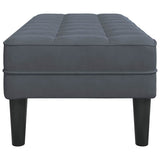 Bench Dark grey 113 x 57 x 39 cm Velvet - 45-Degree Angle