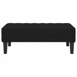 Bench Black 113 x 57 x 39 cm Velvet - Top-Down View