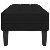 Bench with Cushion Black 113 x 57 x 39 cm Velvet