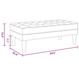 Bench Black 113 x 57 x 39 cm Velvet - Extra Image