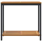 Outdoor Table with Storage Natural and Black 80 x 35 x 75 cm