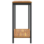Outdoor Table with Storage Natural and Black 80 x 35 x 75 cm