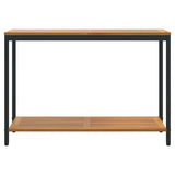 Outdoor Table with Storage Natural and black 110 x 35 x 75 cm - 45-Degree Angle