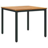 Outdoor Table Natural and Black 90 x 90 x 75 cm