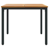 Outdoor Table Natural and Black 90 x 90 x 75 cm
