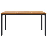 Outdoor Tables Natural and black 150 x 90 x 75 cm - 45-Degree Angle