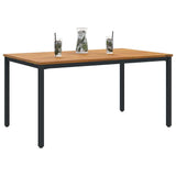 Outdoor Tables Natural and black 150 x 90 x 75 cm - Side View