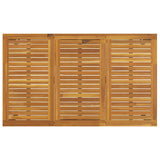 Outdoor Tables Natural and black 150 x 90 x 75 cm - Close-Up Angle