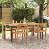 Outdoor Tables Natural and black 180 x 90 x 75 cm