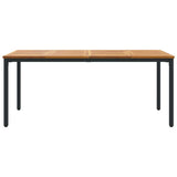Outdoor Table Natural and Black 180 x 90 x 75 cm