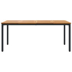 Outdoor Table Natural and Black 180 x 90 x 75 cm