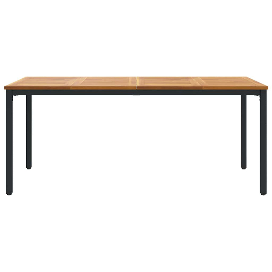 Outdoor Table Natural and Black 180 x 90 x 75 cm